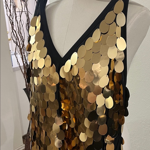 Ashley Stewart Black and Gold Sequin Dress - Picture 6 of 9